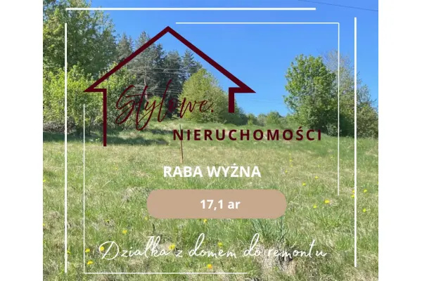 małopolskie, nowotarski, Raba Wyżna, Działka widokowa, budowlana  z domem