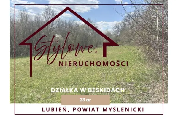 małopolskie, myślenicki, Lubień, Działka budowlana  LUBIEŃ z pięknym  widokiem  Beskid Wyspowy